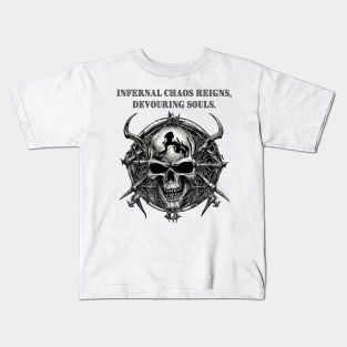 Infernal Chaos Reigns, Devouring Souls - Death Metal Kids T-Shirt